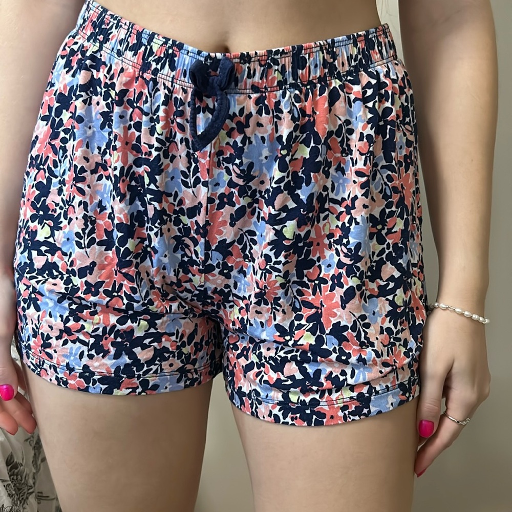 Floral pajamas shorts